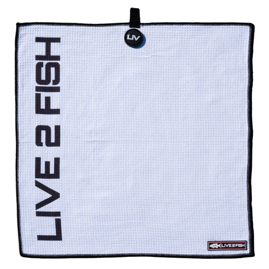 White Magnet Towel - LIVE 2 FISH
